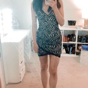 Windsor Black Lace Bodycon Mini Dress